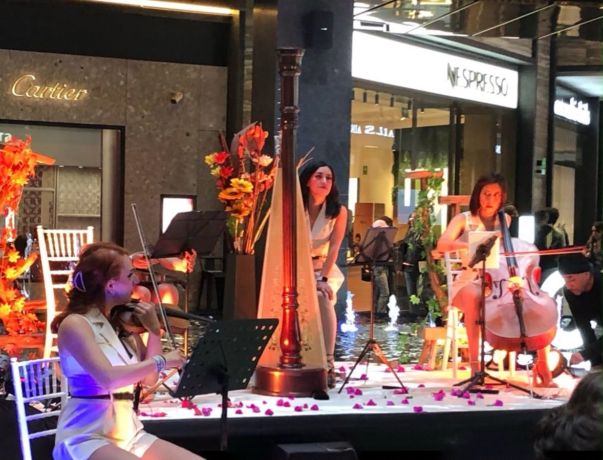 Violín, chelo y arpa de Symphomania
